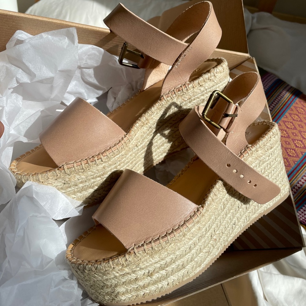 Soludos Minorca High Platform in Dove Grey NEW W8